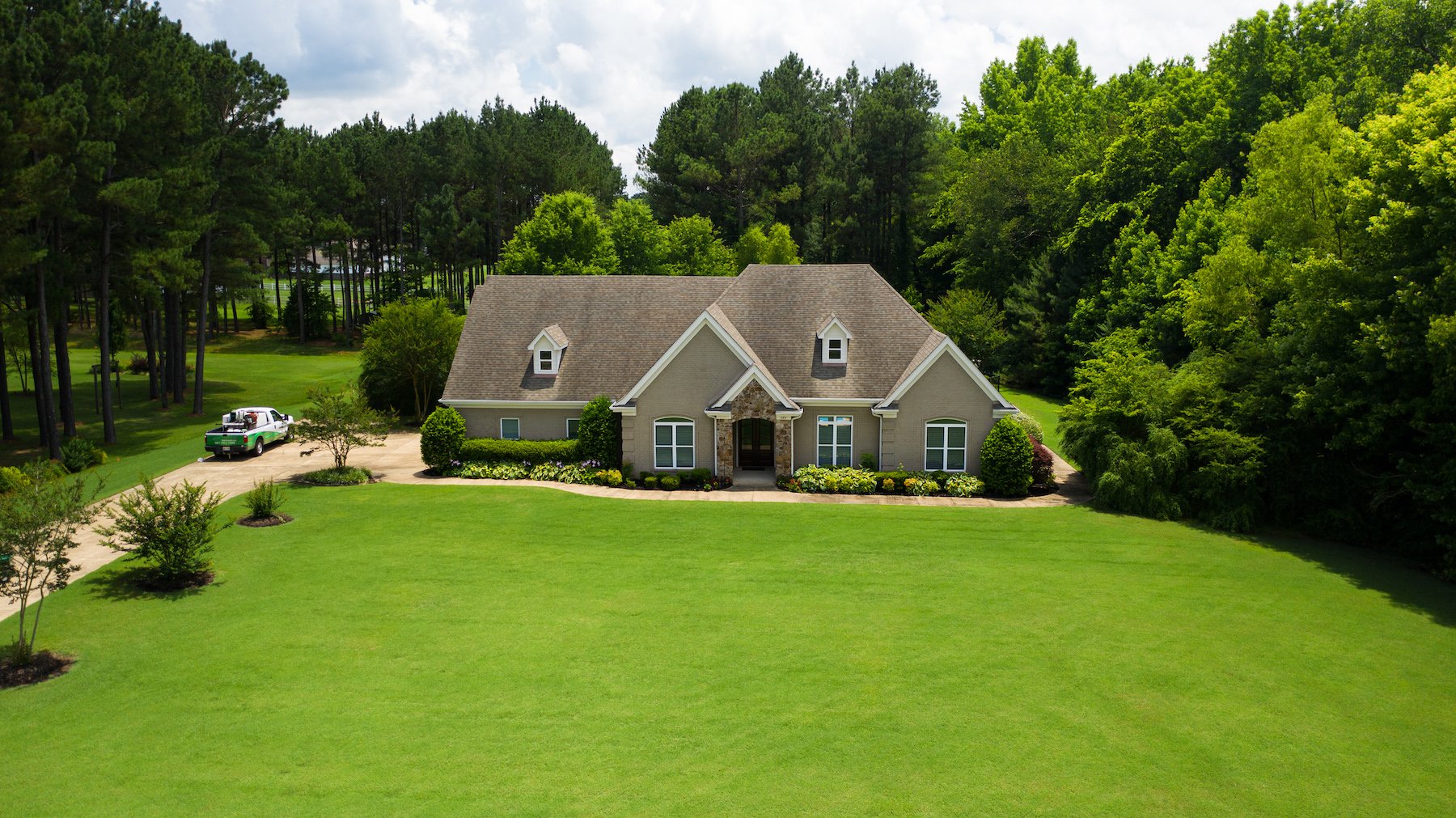 Lush green lawn in Tennessee heat