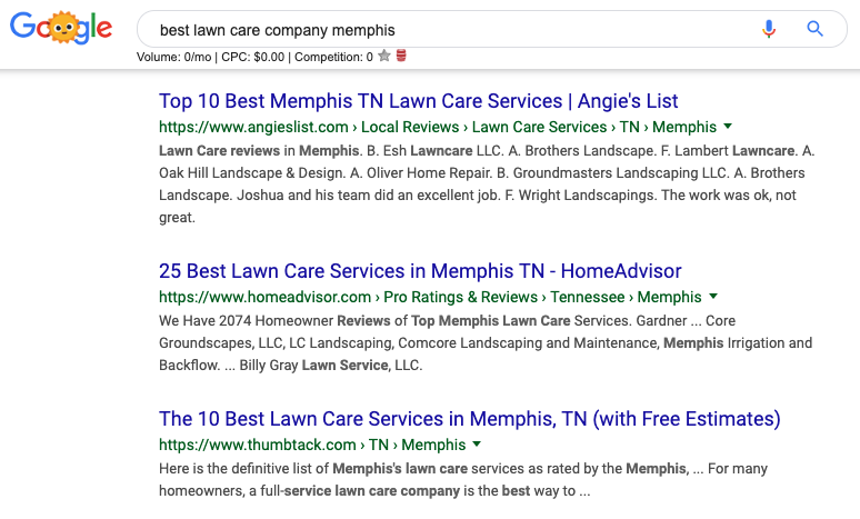 best lawn care companies memphis